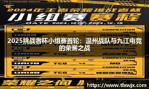 2025挑战者杯小组赛首轮：温州战队与九江电竞的荣誉之战